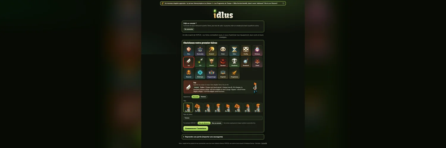 Banner de Idlus